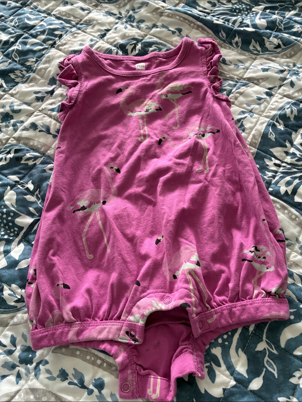 Tea Collection Pink Flamingo Romper Sleep Sack